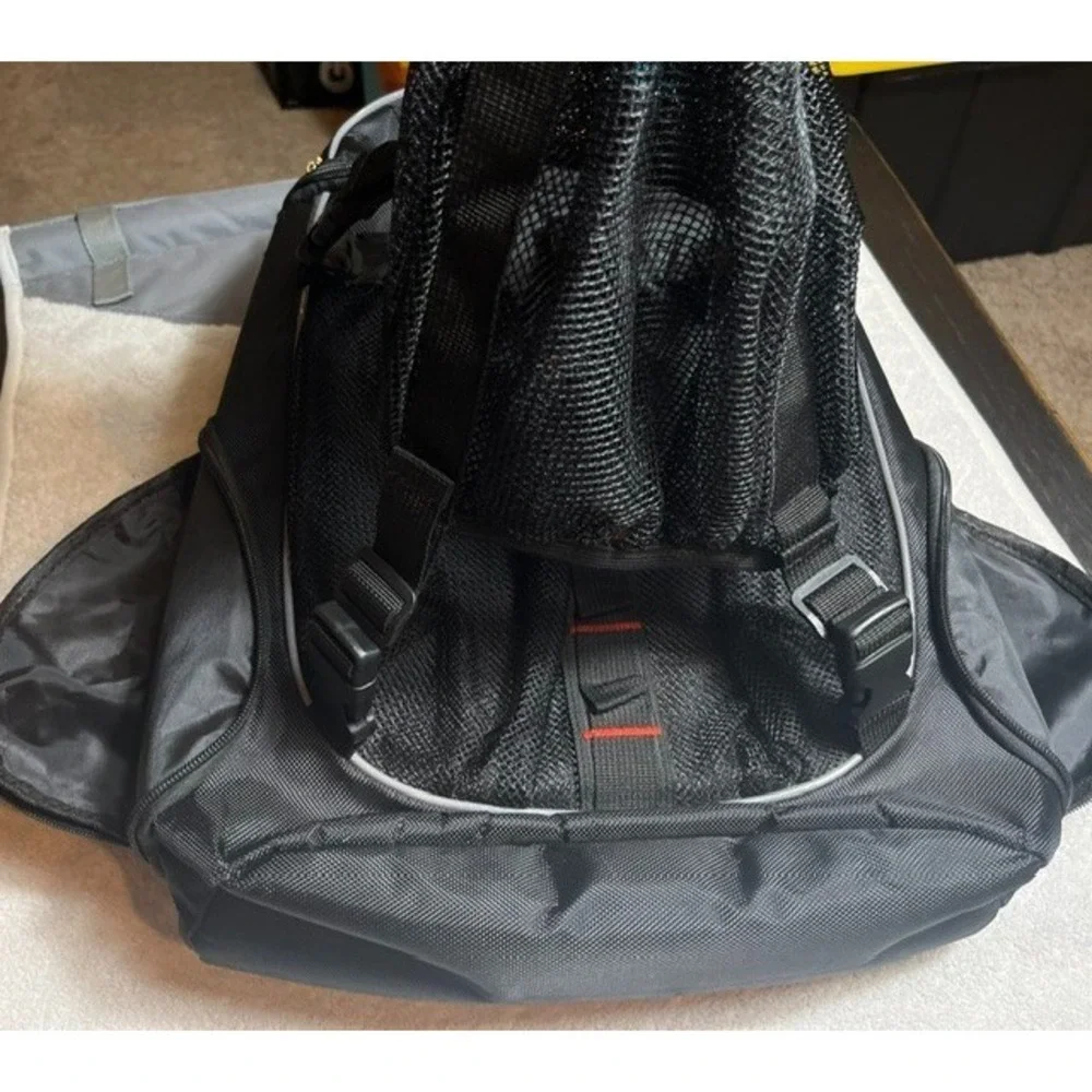 Bad*ss Moto Motorcycle Helmet Backpack Reflective W/ Mesh Helmet Net Attach-2003